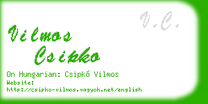 vilmos csipko business card
