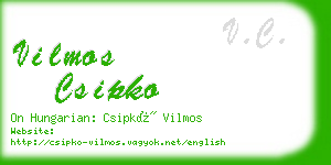 vilmos csipko business card